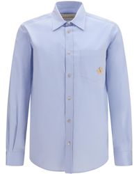 Valentino - Cotton Shirt With Butterfly Embroidery - Lyst