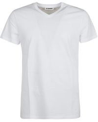 Jil Sander - V-Neck T-Shirt - Lyst