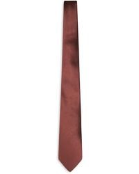 Saint Laurent - Copper Silk Satin Tie - Lyst