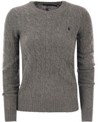 Polo Ralph Lauren - Polo Pony Cable-knit Crewneck Jumper - Lyst