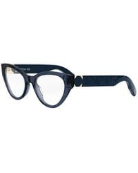 Dior - Eyeglasses Cat Eye Full Rim, Shiny Frame And Clear Demo Lens Lady95.22Ob1I4000 - Lyst