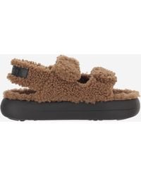 Moon Boot - Shearling Sandals With Double Strap - Lyst