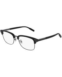 Montblanc - Montblanc Eyeglasses Rectangle Full Rim, Shiny Frame And Clear Demo Lens Lens Mb0043O001 - Lyst