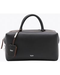 Max Mara - Leather Holdallm Top Handle Bag - Lyst