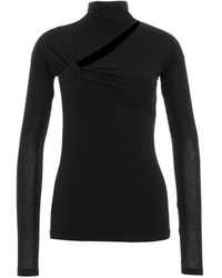 Pinko - Cut Out Detailed Turtleneck Jumper - Lyst