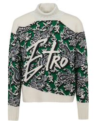 Etro - Ribbed Turtleneck Knit Sweater - Lyst