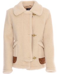 Fay - 3 Hooks Shearling Jacket - Lyst