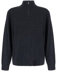 Calvin Klein - Calvin Klein Half-Zip Merino Wool Sweater - Lyst