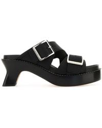 Loewe - Ease Leather Sandals - Lyst