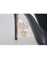 Dolce & Gabbana - Leather Heels Pumps Plastic Wrapped Shoes Pvc - Lyst