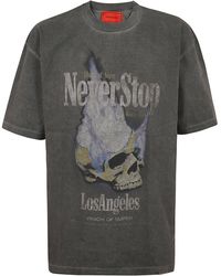 Vision Of Super - Wash T-Shirt With Never Stop Print - Lyst