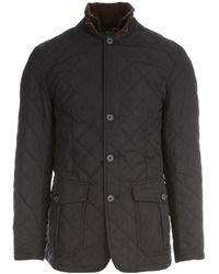 Barbour Quilted Lutz Jacket in Black for Men | Lyst