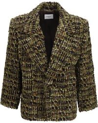 Saint Laurent - Tweed Single-Breasted Jacket - Lyst