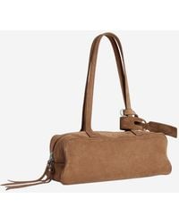 Balenciaga - Bowling Bag Carrie Small Suede Domesticated Calf Leather Shoulder - Lyst
