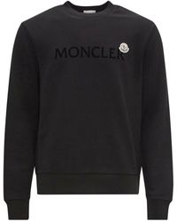 Moncler 1952 Big Logo Patch Sweatshirt in Black for Men | Lyst