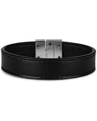 Saint Laurent - Engraved Logo Leather Bracelet Accessories Jewelry - Lyst