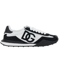 Dolce & Gabbana - Dg Athletic And Low Top Sneakers With Logo Patch On The Side Tongue - Lyst