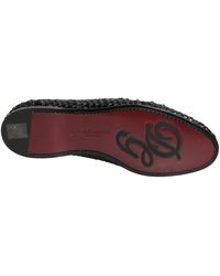 Dolce & Gabbana - Woven Raffia Slip On Loafers Shoes Viscose - Lyst