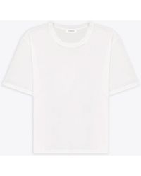 Laneus - Crewneck Ultra-Light Cotton T-Shirt - Lyst