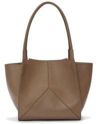 Victoria Beckham - Victoria Dove Smooth Calf Leather Tote Bag With V Stitch Detailing - Lyst