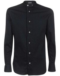 Emporio Armani - Long Sleeve Cotton Shirt - Lyst