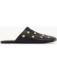Chloé - Chloé Studded Leather Slippers - Lyst