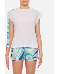 Emilio Pucci - Sleeveless Cotton Jersey Top - Lyst