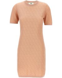 Fendi - Ff Cotton Dress - Lyst