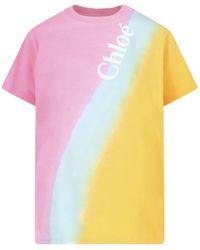 Chloé - Logo Cotton T-shirt - Lyst