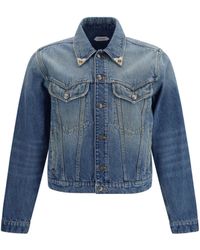 Versace - Stonewashed Denim Jacket - Lyst