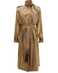 Saint Laurent - Beige Polyamide Trench Coat - Lyst