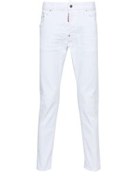DSquared² - Optical Stretch-Cotton Denim Jeans - Lyst