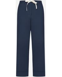 Max Mara - Argento Cotton Trousers - Lyst
