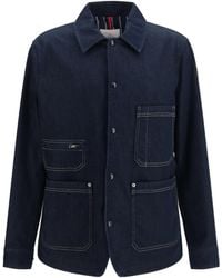 Moncler - Haderu Denim Shirt Jacket Cotton; Polyester; Elastane - Lyst