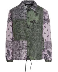 Pink for Men Save 24% Mens Shirts MSGM Shirts MSGM Synthetic Padded Paisley Over Shirt in Purple,Black 