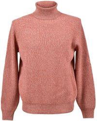 Brunello Cucinelli - Wool Silk Turtleneck Sweater - Lyst