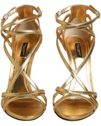 Dolce & Gabbana - Leather Keira Heels Sandals Shoes Lamb - Lyst