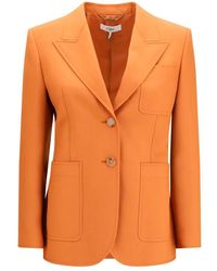 Chloé - Orange Wool Oves Aries Blazer - Lyst