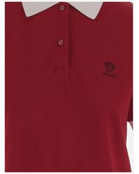 Versace - Cotton Polo Shirt Tops - Lyst