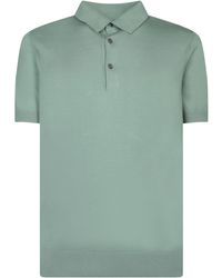 ZEGNA - Premium Sage Cotton Polo Shirt - Lyst