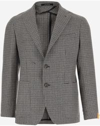 Tagliatore - Single Breasted Wool Jacket With Houndstooth Pattern - Lyst