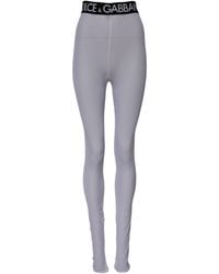 Dolce & Gabbana - Logo Waistband Leggings - Lyst