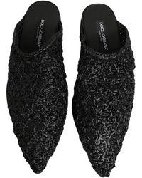 Dolce & Gabbana - Mules Slides Slippers Flats Shoes Leather - Lyst