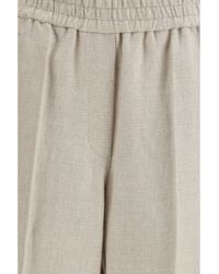 Brunello Cucinelli - Elasticated-Waist Pants Linen Trousers - Lyst