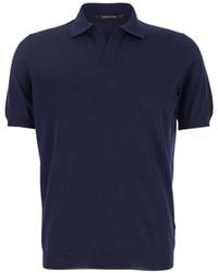 Tagliatore - Knitted Polo Shirt With Polo Style Collar And Short Sleeves - Lyst