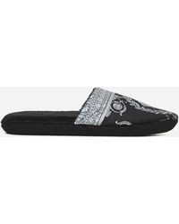 Versace - Barocco Print Cotton Slippers - Lyst