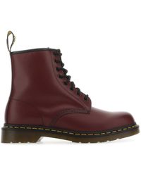 Dr. Martens - Burgundy Leather 1460 Ankle Boots - Lyst