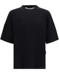 Palm Angels - Classic Logo Over T-Shirt Cotton T-Shirts - Lyst