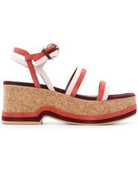 Ferragamo - 75Mm Mysen Wedge Sandals - Lyst