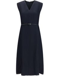 Fabiana Filippi - V-Neck Belted Dress - Lyst